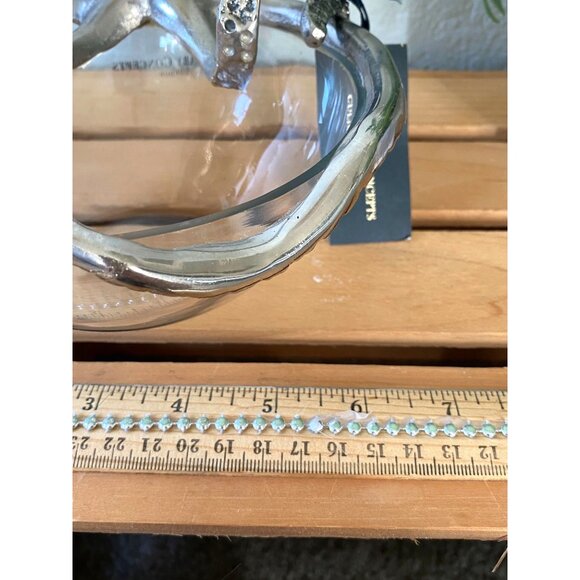 Culinary Concepts London Silver Plated Octopus Embedded Clear Bowl With Tags - Picture 4 of 15